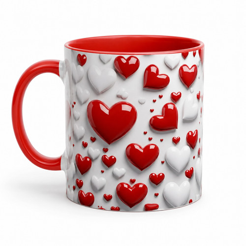 Motivtasse herzen - 3d, |