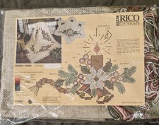 Stickdecke, Weihnachtsmotiv, 90x90 cm, Neu!