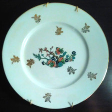 Pozelaine de Limoges France Teller Golddekor zarte Malerei