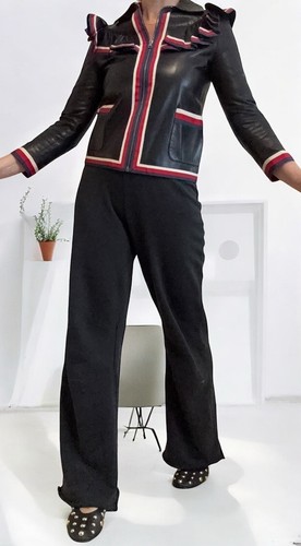Gucci lederjacke geraffte - lederjacke,