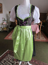 Trachten Dirndl, Größe 40, 3-teilig, schwarz/grün/ lila gemustert