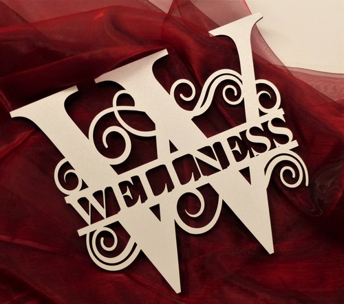 Wellness monogramm schild - wellness,