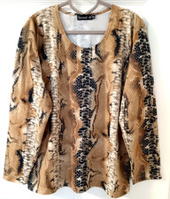 Jerseybluse Schlangennprint