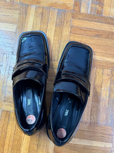Zara black patent leather - black,