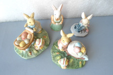 4 Figuren Porzellan Hasen