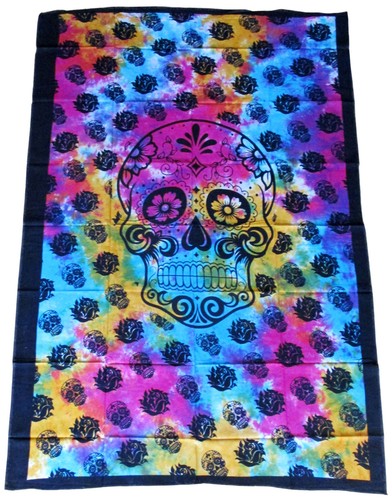 Totenkopf dekotuch wandbehang - dekotuch,