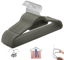 Kleiderbügel Samt Grau 100