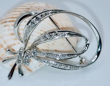 103  Weißgold Brosche 585 mit