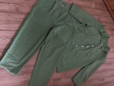 Anzug Set Blazer Hose 42 Grün Damen Women