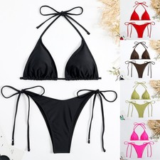 Bikini -Set Badeanzugset Strand Urlaub Sexy Frauen G-String-Tanga Badebekleidung