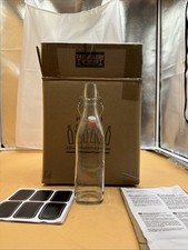 6 Glasflaschen Bügelverschluss 0,5l Eckig Flaschen Bügel Falsche Likör 500ml Set