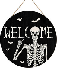 Halloween Türschild Skelett