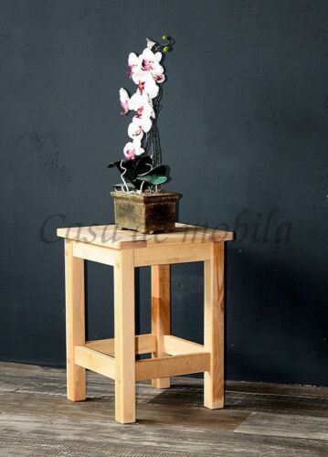 Massivholz beistell hocker - massivholz, beistell-hocker
