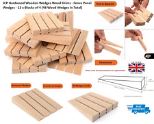 Hartholz Holzkeile Holzscheiben Zaunplatte 12 x 4er Blöcke (48 Holzkeile)