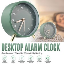 Analoger Wecker ohne Ticken Kleine Retro Tischuhr Tischuhr Wohnzimmer Nachtlicht