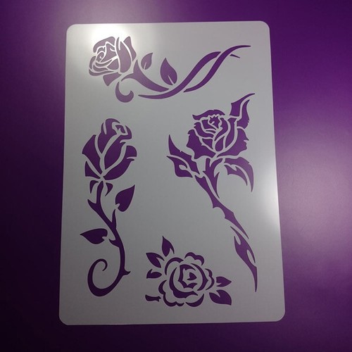 Schablone rose blume - a3,