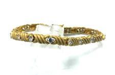 Neuwertig massives 925 Silber vergoldet Armband Armkette Tennisarmband L 19cm