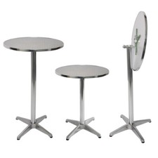 Alu-Stehtisch, Bistrotisch, Bartisch, Ø=60cm, 70/110cm