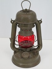 Seltene Feuerhand 176 Pilzkopf Sturmlaterne / roten Auer-SOG Glaswerke Glas 1940