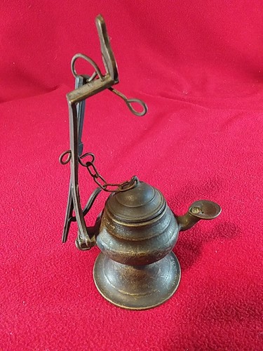 Alte antike bronze öllampe - antike,