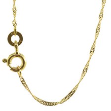 1,0 mm 333 - 8 Karat Gold Halskette Singapurkette massiv Gold hochwertige Goldke