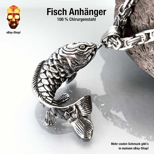 Fisch anhänger edelstahl - anhänger,
