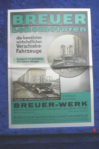 Breuer lokomotoren 1930 - breuer,