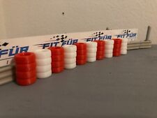 5x rot 5x weiß Reifenstapel Carrera digital 132 / 124 Slotcar Bahn Dekoration