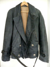Alte Motorrad Lederjacke schwarz Vintage 40-50er Jahre? guter Zustand Gr 52-54?