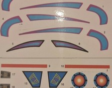 Motu Masters Zubehör Er-man Fahrzeug Fright Fighter Ersatz Aufkleber Sticker Set