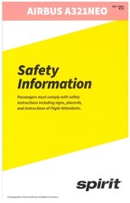 Safety Card / Spirit Airlines