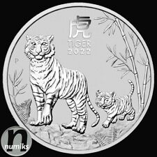 TIGER - Australien 2022 - 1 Oz Silber 9999 - Jahr des Tigers - in Kapsel