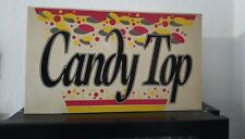 Vintage Schild für Verkaufsautomat Quasar Aufschrift Candy Top für Snackautomat