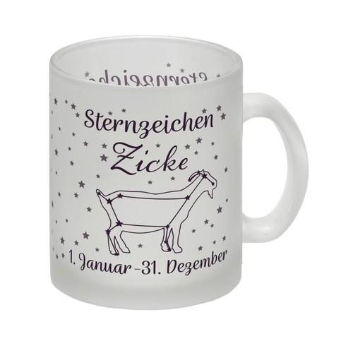 Sternzeichen zicke glas tasse - zicke,