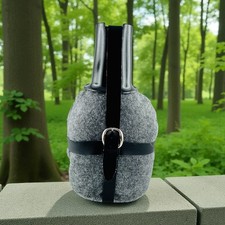 Feldflasche mit Filzbezug und Becher 1,0 l Retro Wasserflasche Trinkflasche