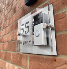 RING Türklingel Hausnummer Schild Plakette in SCHWARZ oder SILBER