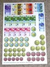 Rechengeld Euro Spielfeld