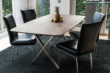 Design Kreuzgestell Untergestell Edelstahl Tischuntergestell X-Form 2Stk NEU