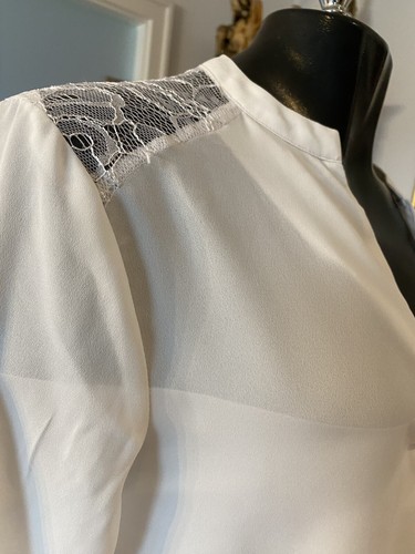 Edle festliche bluse weiß - festliche,