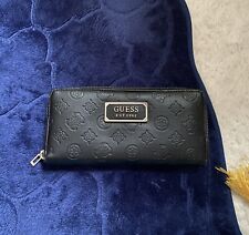 Guess großes Portemonnaie Logo Love eingeprägtes Logo - schwarz