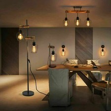 ZMH Retro Deckenlampe Holz WandleuchteTischlampe Stehlampe Hängelampe Innenlicht