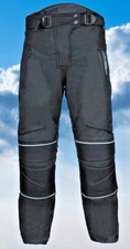Motorradhose Textil Herren Schwarz  mit Protektoren wasserdicht atmungsaktiv