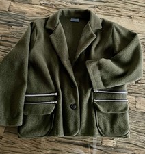 Dunkelgrüne wolljacke - dunkelgrüne,