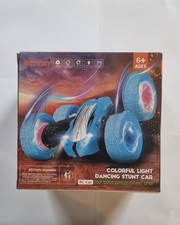 Rodzon blaue RC Autos ferngesteuerte Autos 360° LEDs Spielzeug mit Überschlag