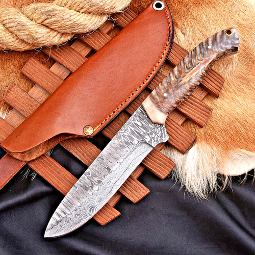 Handgeschmiedetes jagdmesser - handgeschmiedetes,