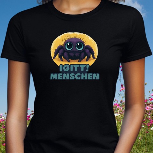 Funshirt spinne mit ekelblick - funshirt,