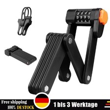 15 Faltschloss Fahrrad Schloss mit Halterung XXL Zahlenschloss Sicherheitsstufe