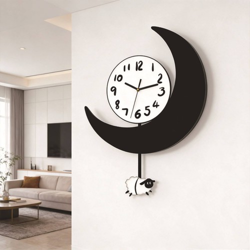 Mond wanduhr mit pendel - mond,