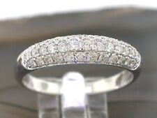 Super Sale  Brillant Band Ring 375 Weißgold 9Kt  37 Brillanten 0,50ct  Wesselton