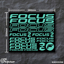 Focus Stickersatz Mint (Minze) | Aufkleber Set Fahrrad eBike Dirt BMX Race eMTB